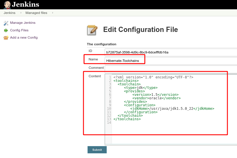 Maven toolchains.xml