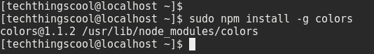 npm install colors