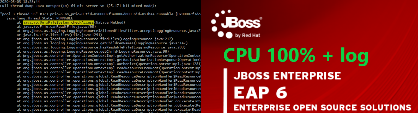 JBoss EAP 6 - Consumo elevado de CPU com muitos logs