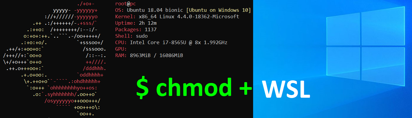 Windows WSL - Alterar permissões com chmod não surte efeito